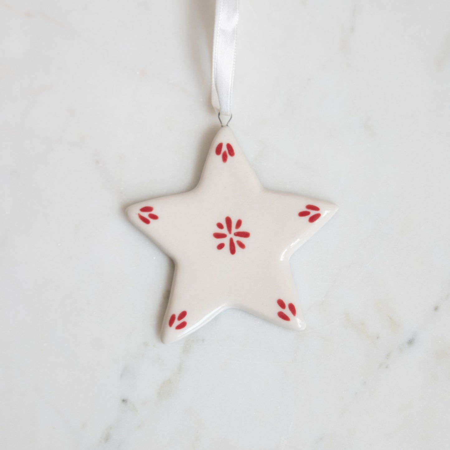 Ster ornament rood
