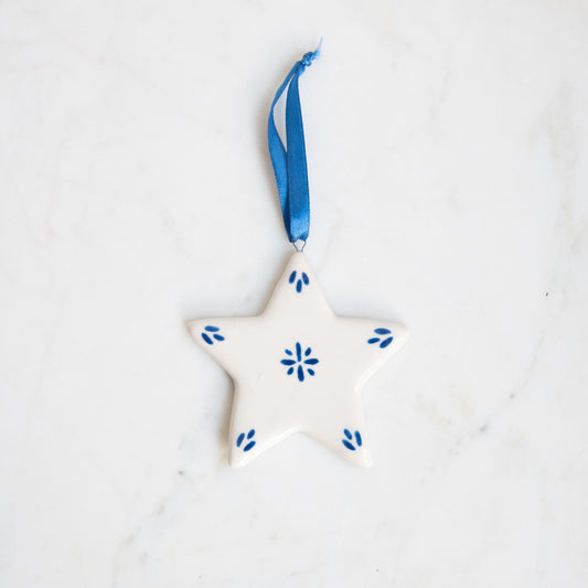 Ster ornament blauw